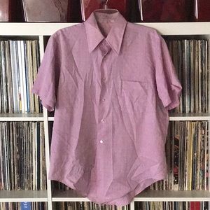 1960s mod psychedelic purple pattern shirt